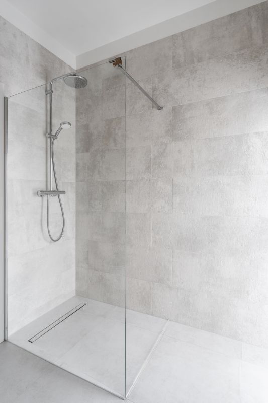 Corner Shower with Rain Shower Head