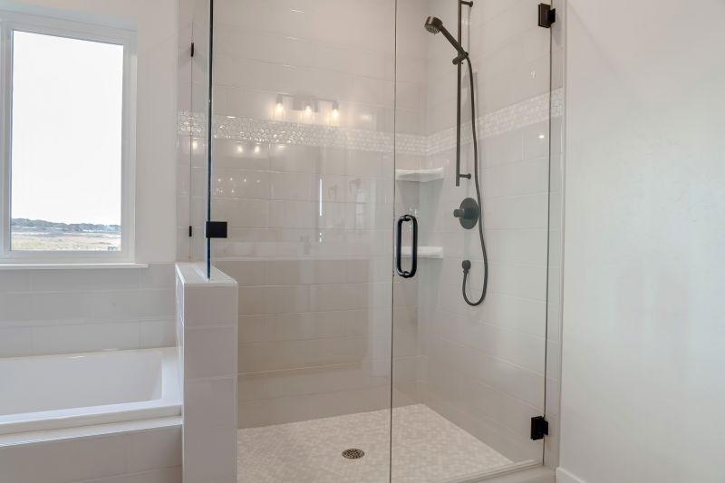 Walk-in Shower with Black Frame